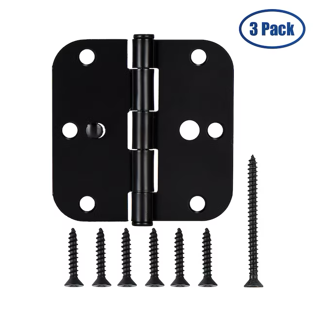 RELIABILT 3-1/2-in H x 5/8-in Radius Oil-Rubbed Bronze Security Interior Door Hinge (3-Pack)