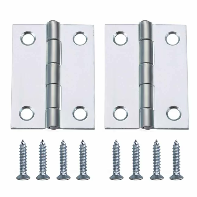 RELIABILT 2-in H Silver Mortise Interior/Exterior Door Hinge (2-Pack)