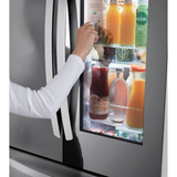 LG Counter-depth InstaView 26.5-cu ft Smart French Door Refrigerator with Ice Maker and Water dispenser (Stainless Steel) ENERGY STAR