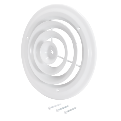 Eastman 8 in. (Duct Size) Steel Round Wall/Ceiling Diffuser White