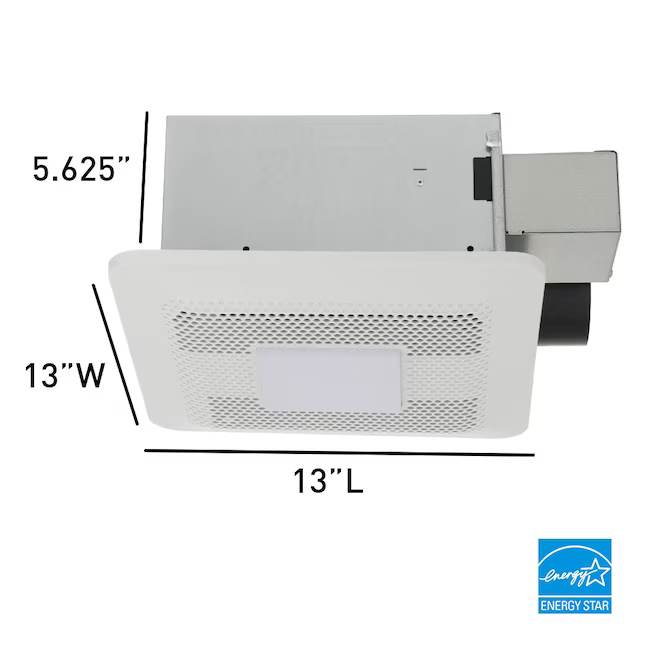 Panasonic WhisperRemodel DC 0,8-Sone 110-CFM weiß beleuchteter Badezimmerventilator