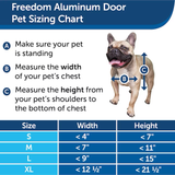PetSafe Puerta grande para perros y gatos de aluminio blanco de 12-3/4 x 19-13/20 pulgadas para puerta de entrada 