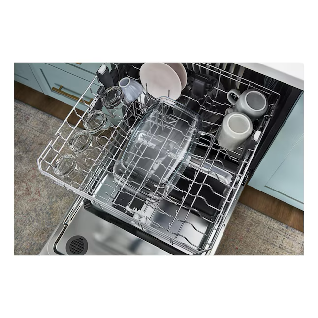 Whirlpool Top Control 24-in Built-In Dishwasher With Third Rack (Fingerprint Resistant Stainless Steel), 51-dBA