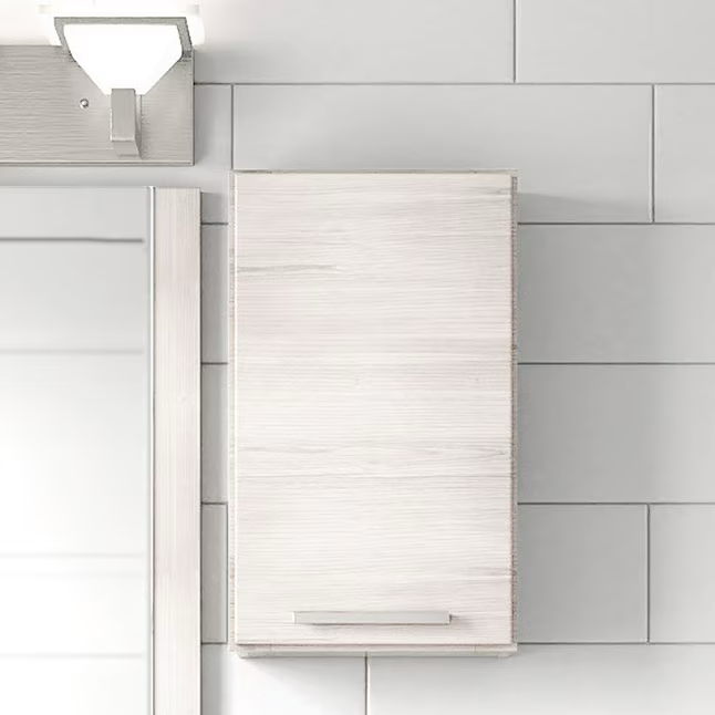 Style Selections Acadia 12-in x 20-in x 6.93-in White Soft Close Bathroom Wall Cabinet