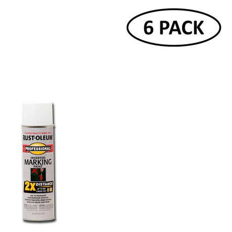 Rust-Oleum Professional, paquete de 6 pinturas para marcar a base de agua de alta visibilidad (lata en aerosol) 