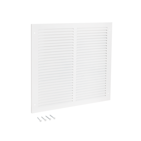 EZ-FLO Rejilla de aire de retorno de acero de 14 pulgadas x 14 pulgadas (tamaño de conducto), color blanco