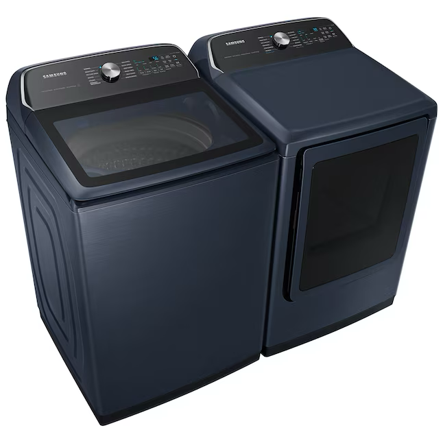 Samsung Pet Care Dry and Steam Sanitize+ 7.4-cu ft Steam Cycle Smart Electric Dryer (Brushed Navy)
