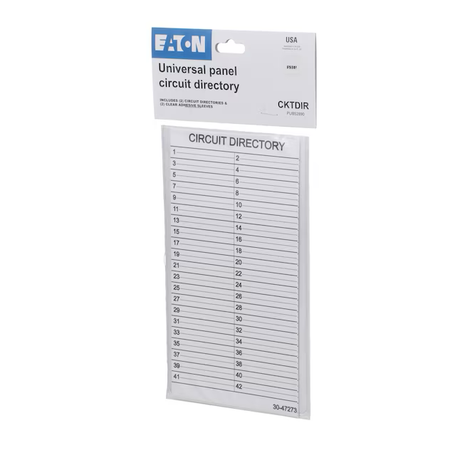 Eaton 4-in Panel Circuit Directory
