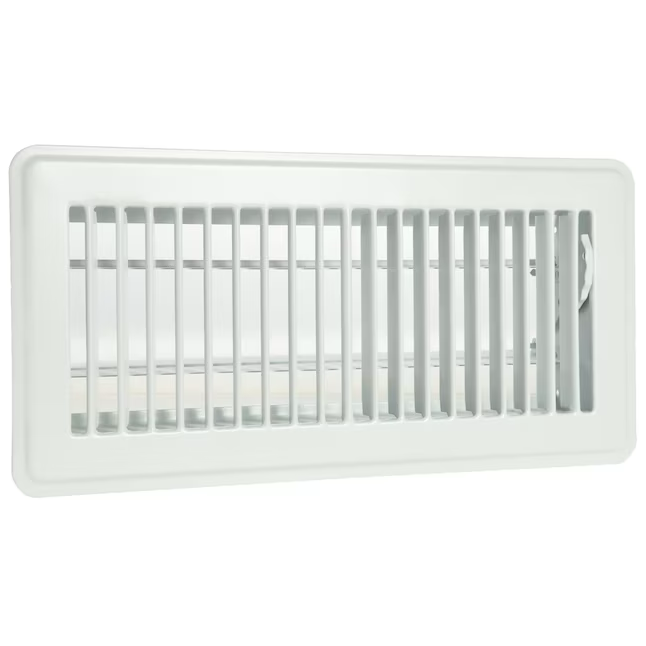 RELIABILT 4-in x 10-in Steel White Floor Register
