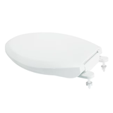 EZ-FLO Plastic White Elongated Soft Close Toilet Seat