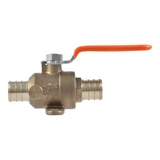 SharkBite 3/4 in. Brass Crimp Ball Valve with Mounting Tab and Drain Vent