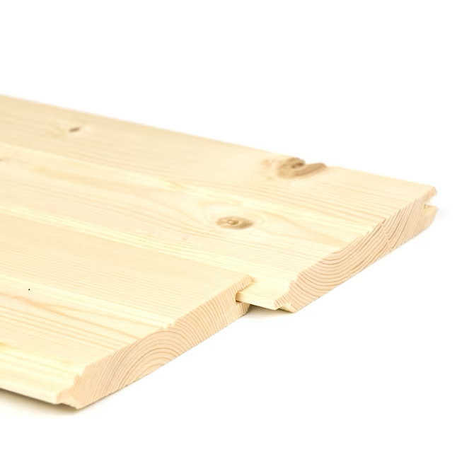 RELIABILT 5.375-in x 8-ft Unfinished Pine Tongue and Groove Wall Plank (1-Pack, Covers 3.583-sq ft)