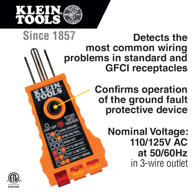 Kit de probador de voltaje sin contacto y sin pantalla Klein Tools, 1000 voltios