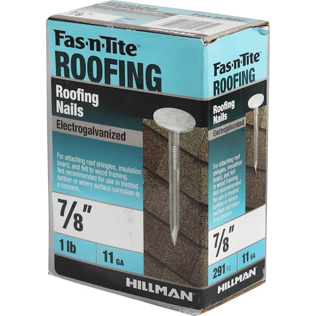 Fas-n-Tite 7/8-in Smooth Electro-Galvanized Roofing Nails