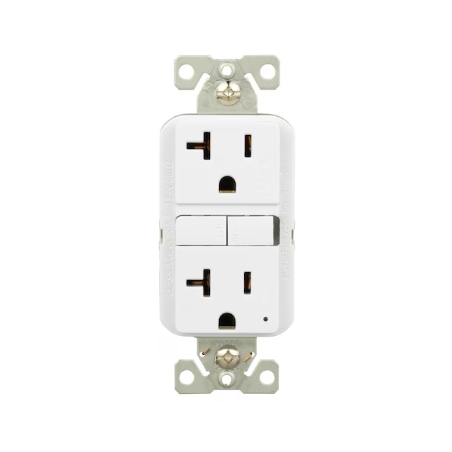Eaton 20-Amp 125-volt GFCI Residential Decorator Outlet, White (3-Pack)