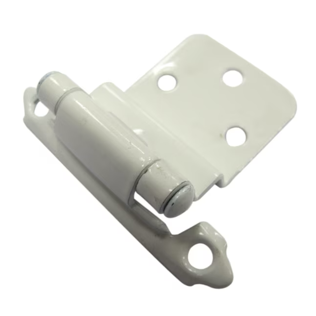 RELIABILT 200-Degree 3/8-in Inset Surface Self-closing White Cabinet Hinge, 1 Pair (2-Pieces)