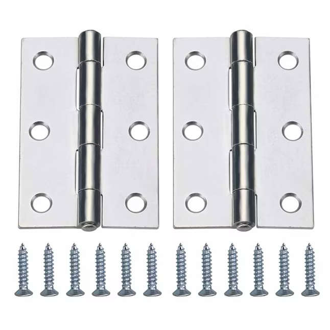 RELIABILT 3-in H Silver Mortise Interior/Exterior Door Hinge (2-Pack)