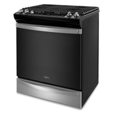 Whirlpool 30-in 5 Burners 5.8-cu ft Self-cleaning Air Fry Convection Oven Slide-in Natural Gas Range (Fingerprint Resistant Stainless Steel)