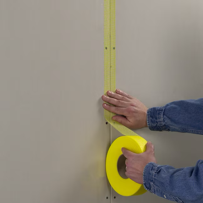 Saint-Gobain ADFORS FibaTape Standard Yellow Cinta autoadhesiva para juntas de construcción de malla de 1,875 pulgadas x 300 pies