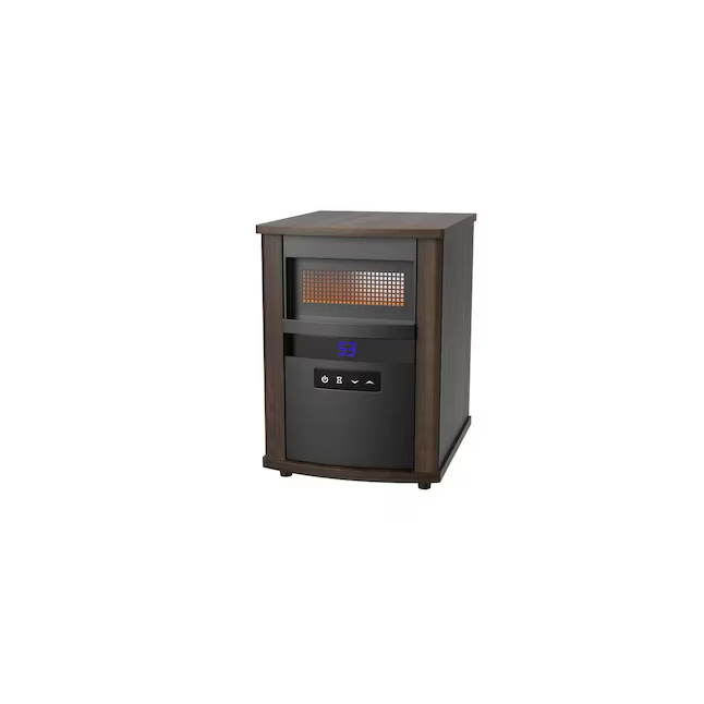 Utilitech Calentador eléctrico para interiores con gabinete infrarrojo de hasta 1500 vatios con termostato y control remoto incluidos