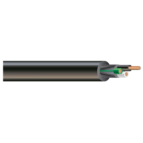 Cable de alimentación Southwire de 20 pies, 10 AWG, 3, color negro, por rollo