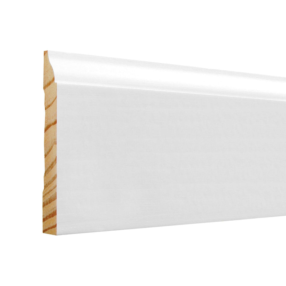RELIABILT 9/16-in x 3-1/4-in x 8-ft Colonial Primed Pine 623 Baseboard Moulding