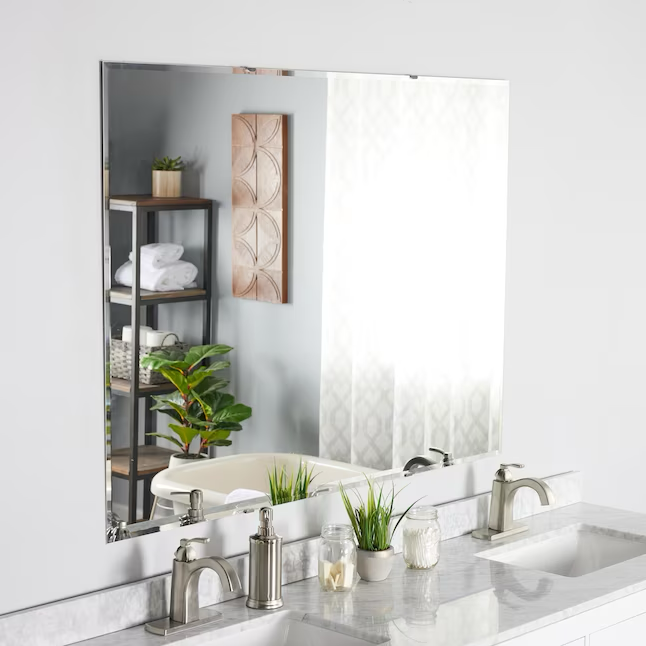 Project Source H Beveled Frameless Wall Mirror