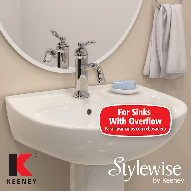 Keeney Chrome Bathroom Sink Pop Up Drain