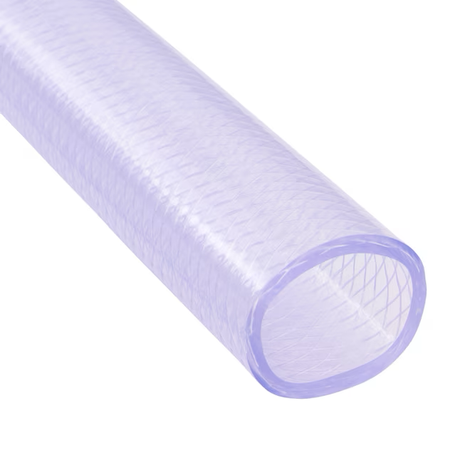 EZ-FLO 2 Zoll ID x 2 Fuß verstärkter PVC-Schlauch aus transparentem, verstärktem, geflochtenem Vinyl