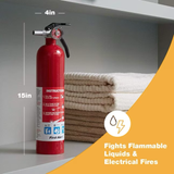 Extintor de incendios residencial recargable First Alert 1-a:10-b:c ​​(paquete de 2)