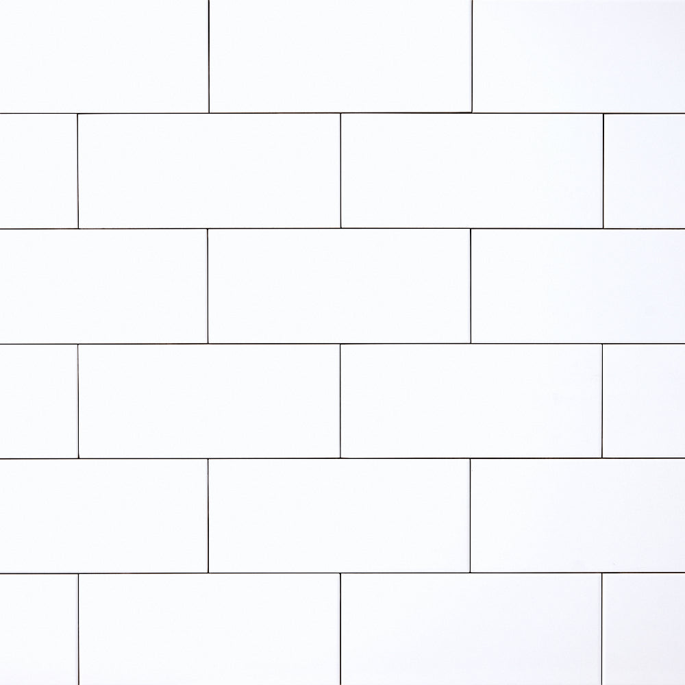 White 4" x 10" White Tile - 38 Pack