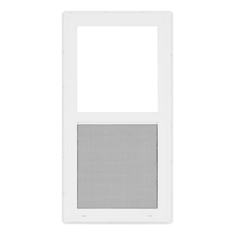 Project Source 20000S Series New Construction White Vinyl Single-glazed Single Hung Window Half Screen Included