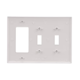 Placa de pared decorativa/de palanca para interiores de policarbonato blanco de tamaño mediano de 3 unidades Eaton