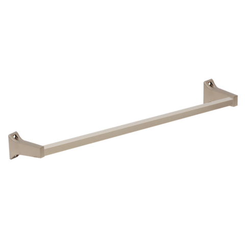 Eastman 24 in. Satin Nickel Squared Towel Bar With Brackets - 3/4 in