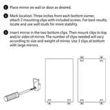 Project Source 6-Pack Plastic 1/8-in Mirror Clips
