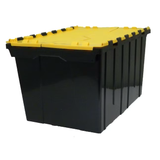 Project Source Commander Bolsa mediana resistente de 12 galones (48 cuartos), negra/amarilla, con tapa con bisagras