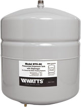Watts ETX-30 Tanque de expansión de agua no potable Conexión MNPT de 1/2 pulg., 4.5 galones, Gris
