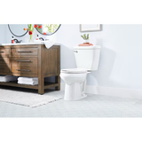 Mansfield Summit White Elongated Chair Height 2-piece WaterSense Soft Close Toilet 12-in Rough-In 1.28-GPF
