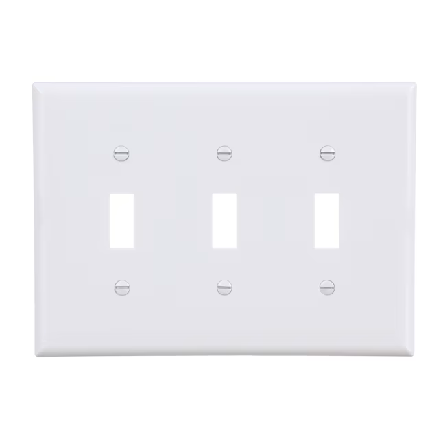 Placa de pared de palanca interior de policarbonato blanco de tamaño mediano de 3 unidades Eaton
