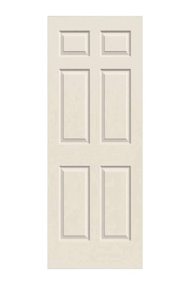ReliaBilt Colonist 34-in x 80-in 6-panel Hollow Core Primed Molded Composite Slab Door Without Bore
