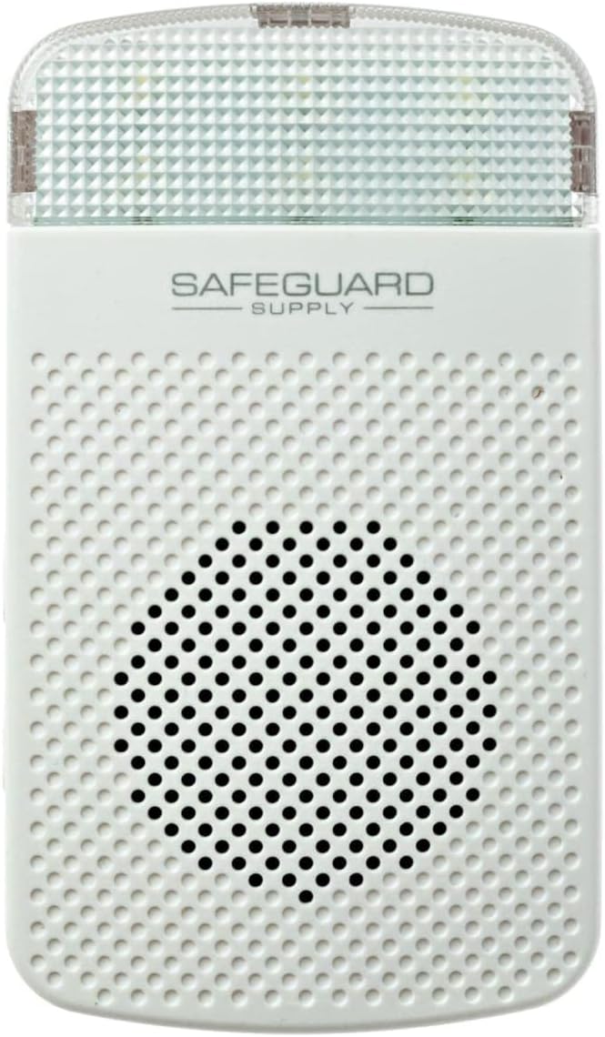 Kit inalámbrico de timbre enchufable SafeGuard con timbres enchufables, timbre de puerta con luz intermitente de 95 dB