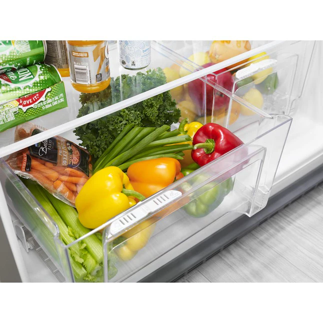 Refrigerador con congelador superior Whirlpool de 20.5 pies cúbicos (blanco)