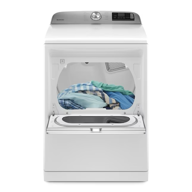 Maytag Smart Capable 7.4-cu ft Steam Cycle Smart Electric Dryer (White) ENERGY STAR