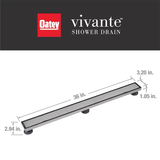 Oatey Vivante 36-in Stainless Steel Linear Shower Drain with Tile-In Cover