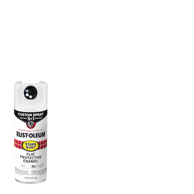 Rust-Oleum Stops Rust Custom Spray 5-in-1-Pack Flat White Spray Paint (NET WT. 12-oz)