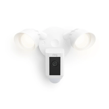 Ring Floodlight Cam Wired Plus – Intelligente Überwachungskamera für den Außenbereich, Weiß