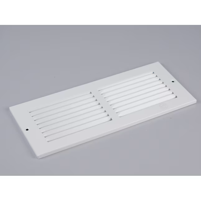 RELIABILT 12-in x 4-in Steel White Sidewall/Ceiling Grille