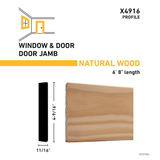 RELIABILT 11/16-in x 4-9/16-in x 6-ft 8-in Unfinished Pine X4916 Door Jamb