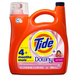 Detergente para ropa Tide + Downy April Fresh HE (146 onzas líquidas)