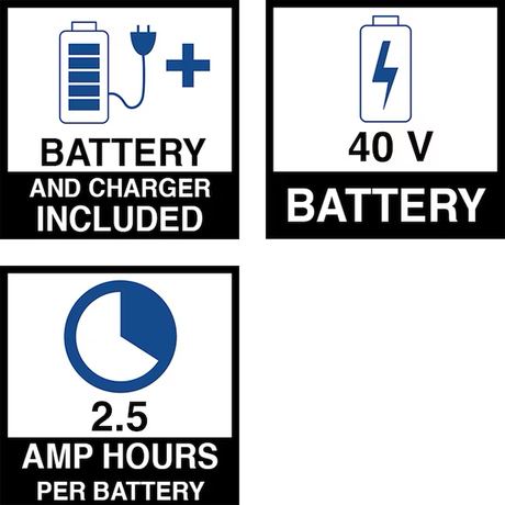 Cortasetos con batería SKIL PWR CORE de 40 voltios y 24 pulgadas, 2,5 Ah (batería y cargador incluidos)